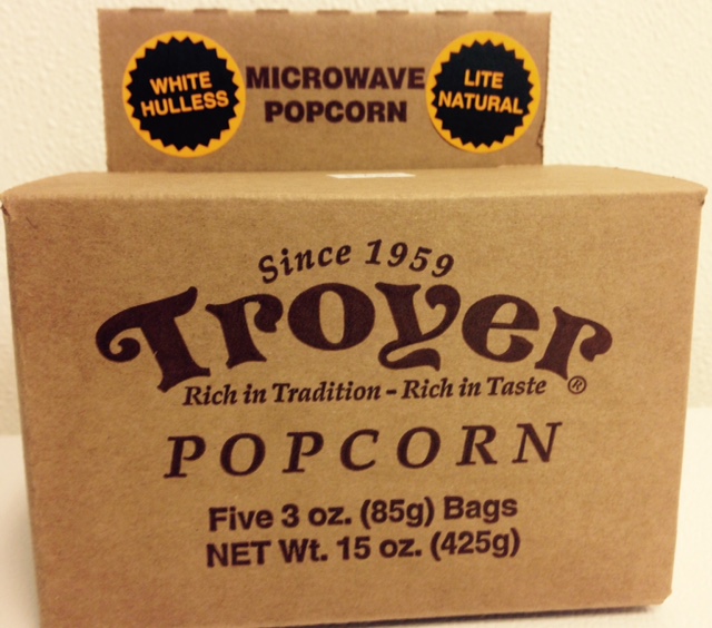 White Hulless microwave popcorn Taste of Amish